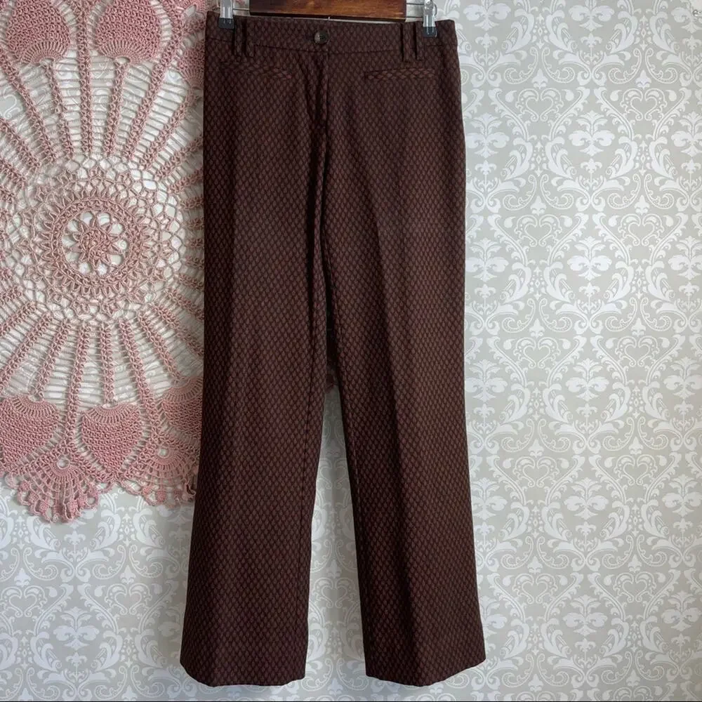 5/$30 Anthro Leifsdottir Black Orange Pants Slacks 0
